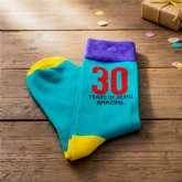 Thumbnail 1 - 30th Birthday Funky Men's Socks