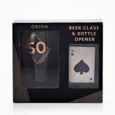 Thumbnail 2 - 50th Birthday Beer Glass & Bottle Opener