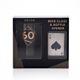 Thumbnail 2 - 60th Birthday Beer Glass & Bottle Opener