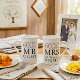 Thumbnail 1 - 60 Years Of Mr Right/Mrs Always Right Mugs