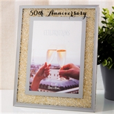 Thumbnail 1 - Crystal Border 50th Anniversary 5 x 7 Photo Frame