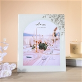 Thumbnail 1 - White Floral Glass Arch Photo Frame - 8" x 10"