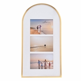 Thumbnail 1 - Gold Arched Collage Triple Photo Frame -  6" x 4"