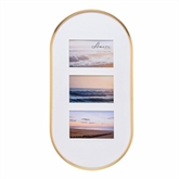 Thumbnail 1 - Gold Oval Collage 3 x Photo Frame -  6" x 4"