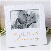 Thumbnail 1 - Golden 50th Anniversary Photo Frame - 6" x 4"