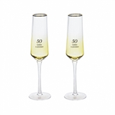 Thumbnail 1 - 50th Anniversary Flute Glasses - Set of 2