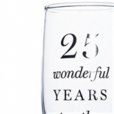 Thumbnail 2 - 25th Anniversary Champagne Flute Glasses - Set of 2
