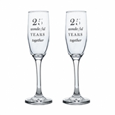 Thumbnail 3 - 25th Anniversary Champagne Flute Glasses - Set of 2