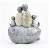 Thumbnail 2 - Pebble Couple with Pets Figurine
