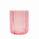 Thumbnail 3 - Set of 2 Scalloped Pink Glass Tumblers