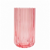 Thumbnail 5 - Set of 2 Scalloped Pink Glass Tumblers