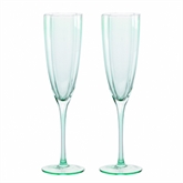 Thumbnail 2 - Set of 2 Scalloped Champagne Flutes