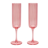Thumbnail 3 - Set of 2 Scalloped Champagne Flutes