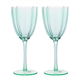 Thumbnail 2 - Set of 2 Scalloped Wine Glasses