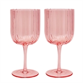 Thumbnail 3 - Set of 2 Scalloped Wine Glasses