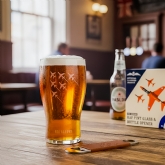 Thumbnail 1 - RAF Red Arrows Etched Pint Glass & Bottle Opener Set