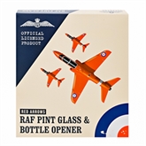 Thumbnail 1 - RAF Red Arrows Etched Pint Glass & Bottle Opener Set