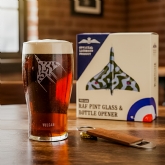 Thumbnail 1 - RAF Vulcan Etched Pint Glass & Bottle Opener Set