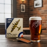 Thumbnail 1 - RAF Lancaster Etched Pint Glass & Bottle Opener Set
