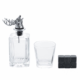 Thumbnail 1 - Whisky Stag Decanter, Glass & Cooling Stones Set