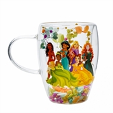 Thumbnail 3 - Disney Princesses Floral Glass Mug