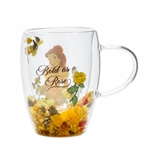 Thumbnail 2 - Disney Princess Belle Floral Glass Mug