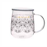 Thumbnail 2 - Disney Classic Collectable Stitch Glass Mug With Lid