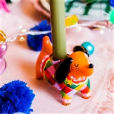 Thumbnail 1 - Raspberry Blossom Dog Shaped Candle Holder