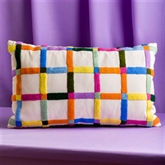 Thumbnail 1 - Raspberry Blossom Rectangular Tufted Cotton Patterned Cushion