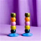 Thumbnail 2 - Raspberry Blossom Set of 2 Candle Sticks
