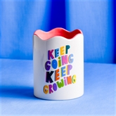 Thumbnail 1 - Raspberry Blossom Plant Pot - "Keep Growing"