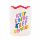 Thumbnail 2 - Raspberry Blossom Plant Pot - "Keep Growing"