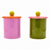 Thumbnail 2 - Raspberry Blossom Set of 2 Flower Storage Jars