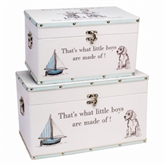 Thumbnail 2 - Set of 2 "Little Boys" Storage Boxes