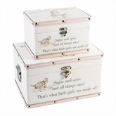 Thumbnail 1 - Set of 2 "Little Girls" Storage Boxes
