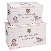 Thumbnail 2 - Set of 2 "Little Girls" Storage Boxes