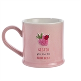 Thumbnail 2 - Love Life Sister Embossed Mug