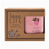 Thumbnail 3 - Love Life Sister Embossed Mug