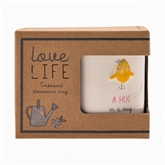 Thumbnail 3 - Love Life Hug Embossed Mug