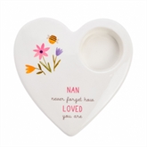 Thumbnail 3 - Love Life Ceramic Nan Tea Light Candle Holder