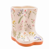 Thumbnail 2 - The Cottage Garden Floral Wellies Ceramic Vase