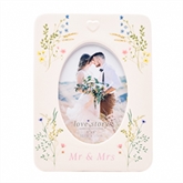 Thumbnail 1 - Love Story Ceramic Floral Mr & Mrs Photo Frame