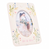 Thumbnail 2 - Love Story Ceramic Floral Mr & Mrs Photo Frame