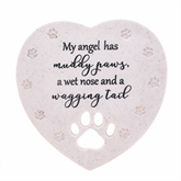 Thumbnail 2 - "My Angel has Muddy Paws…" Pet Memorial Heart Stone