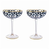 Thumbnail 1 - Set of 2 Leopard Print Cocktail Glasses