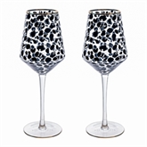 Thumbnail 1 - Set of 2 Leopard Print Wine Glasses