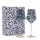 Thumbnail 3 - Set of 2 Leopard Print Wine Glasses