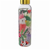 Thumbnail 2 - Budgie Multi-Coloured Glass Water Bottle