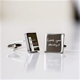 Thumbnail 1 - Personalised Cufflinks with Handwriting Engraving