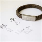 Thumbnail 1 - Personalised Antique Style Bracelet with Handwriting/Drawing Engraving